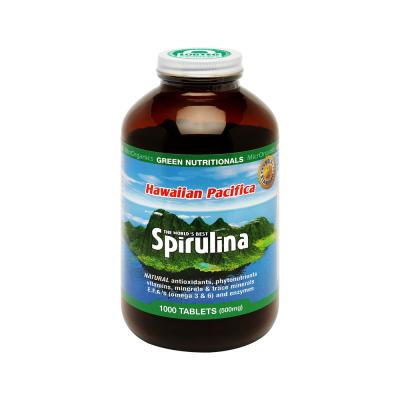 Green Nutritionals Hawaiian Pacifica Spirulina 500mg 1000t